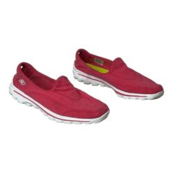 Skechers Womens Performance Go Walk 2 Slip-On Comfort Sneaker Hot Pink Size 11