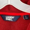 Lands End Fleece Sweater Mens L Red Colorblock Pullover Snap Neck Camping Trail - Image 3