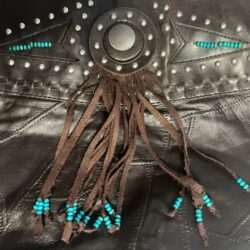 Studded Brown Leather Western 