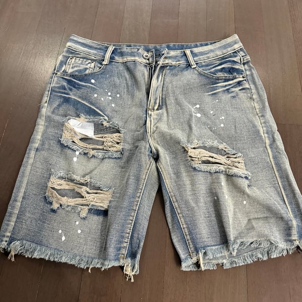 men’s denim ripped short