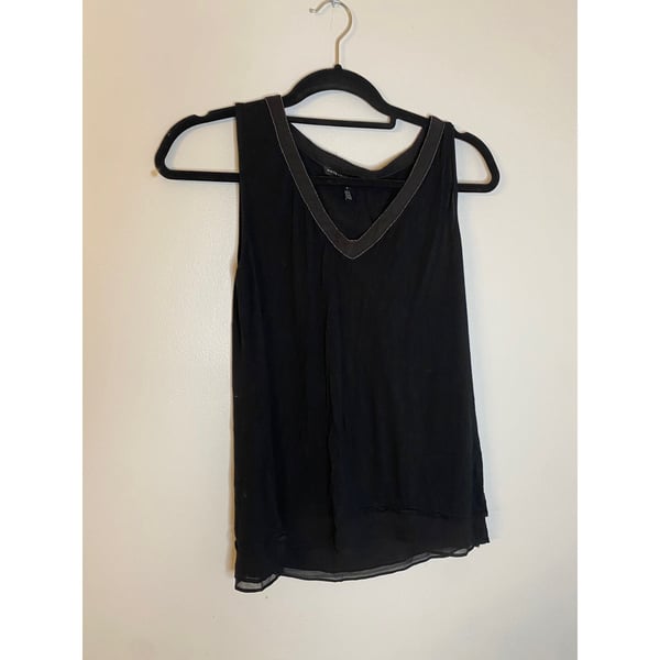 White House Black Market Womens Sz Medium S Cami Tank Top Black Stretchy