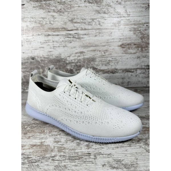 Women’s Cole Haan 2.Zerogrand Stitchlite Wingtip Oxford White Sz 8B