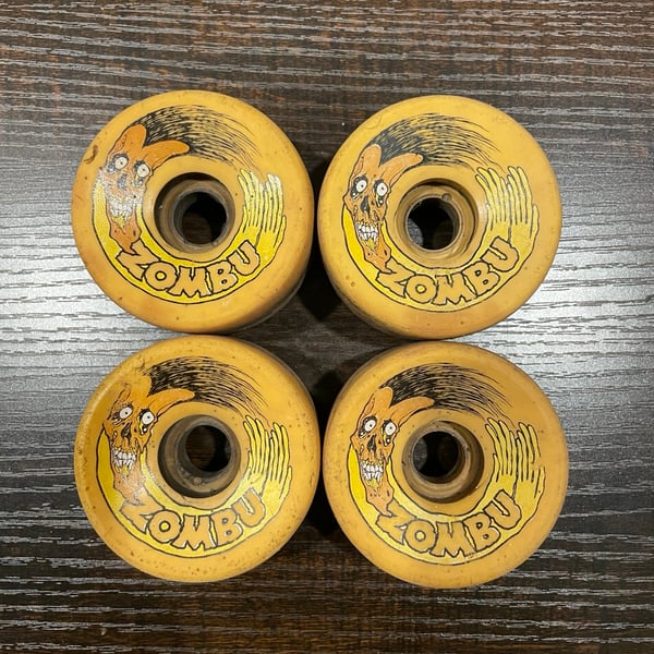 Vintage OG Rare Zorlac Skateboard Wheels Zombu 92A 65mm green