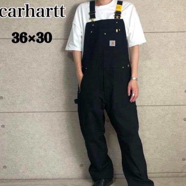 Carhartt black overalls 36×30