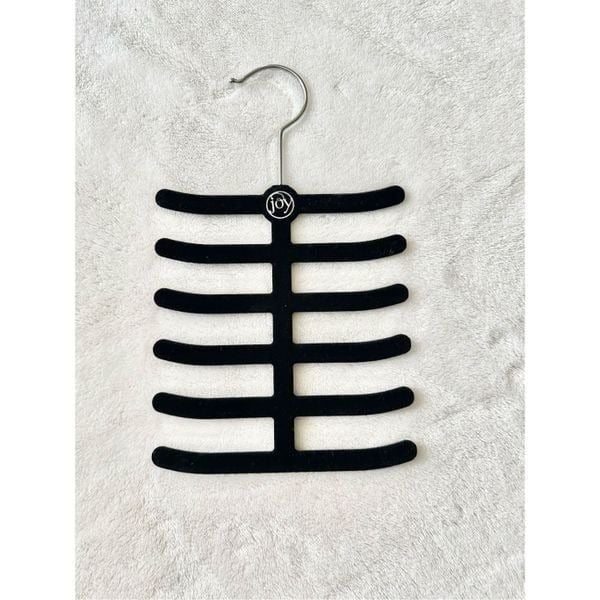 Black velvet tie organizer hanger