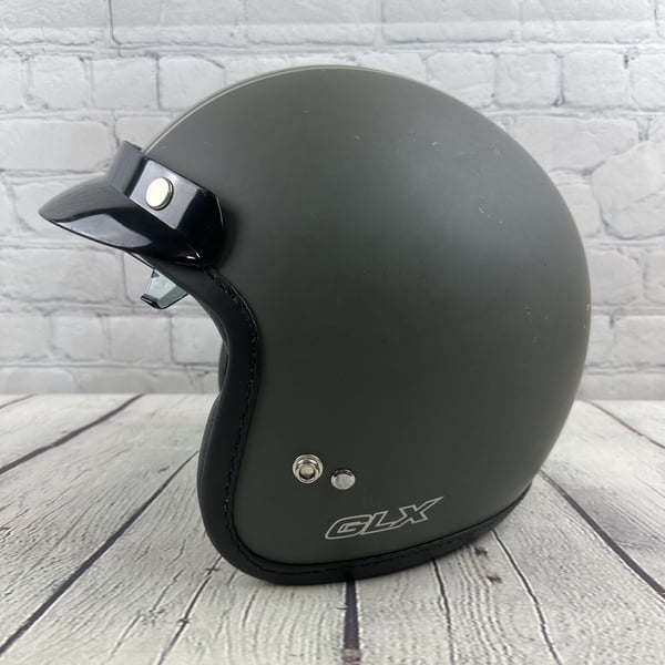 GLX AR15 Sniper Motorcycle Helmet XL 7 5/8″- 7 3/4″ Black Gray Stripe