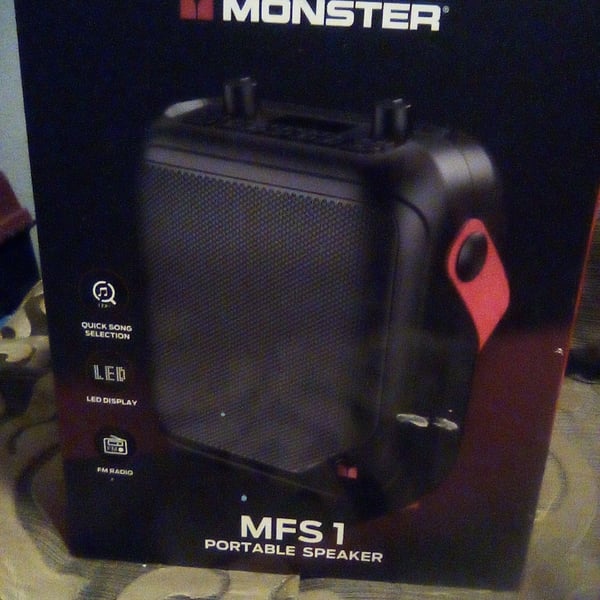 Monster portable speaker with 