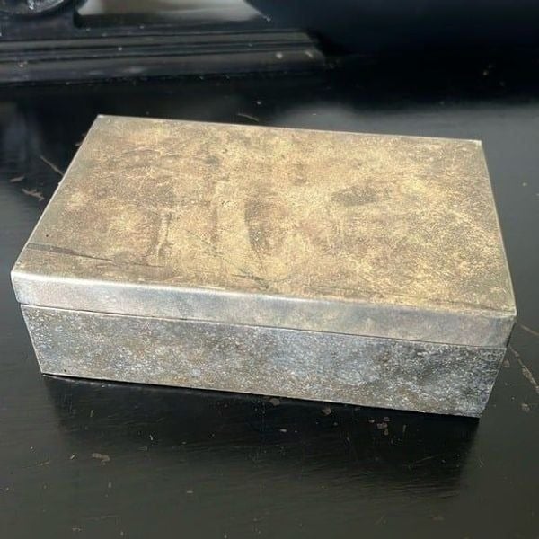 Silver Plated Box with Wood In