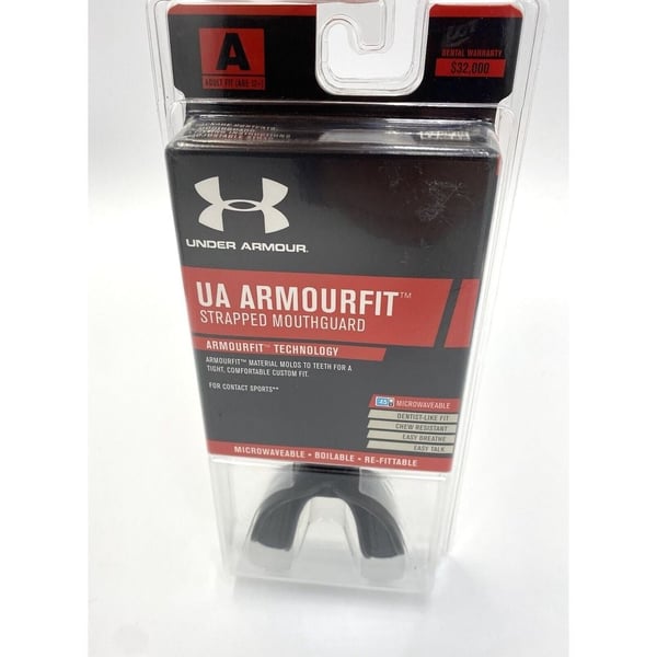 Under Armour  UA Armourfit Strapped Mouthguard Adult Fit Black 12 +