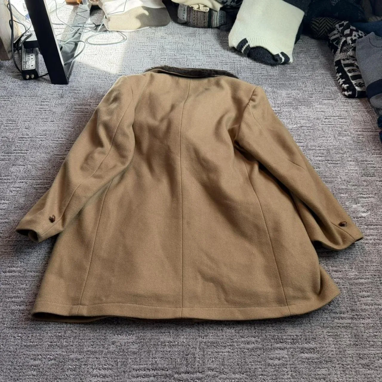 Sears Men's Brown and Tan Coat - Image 8