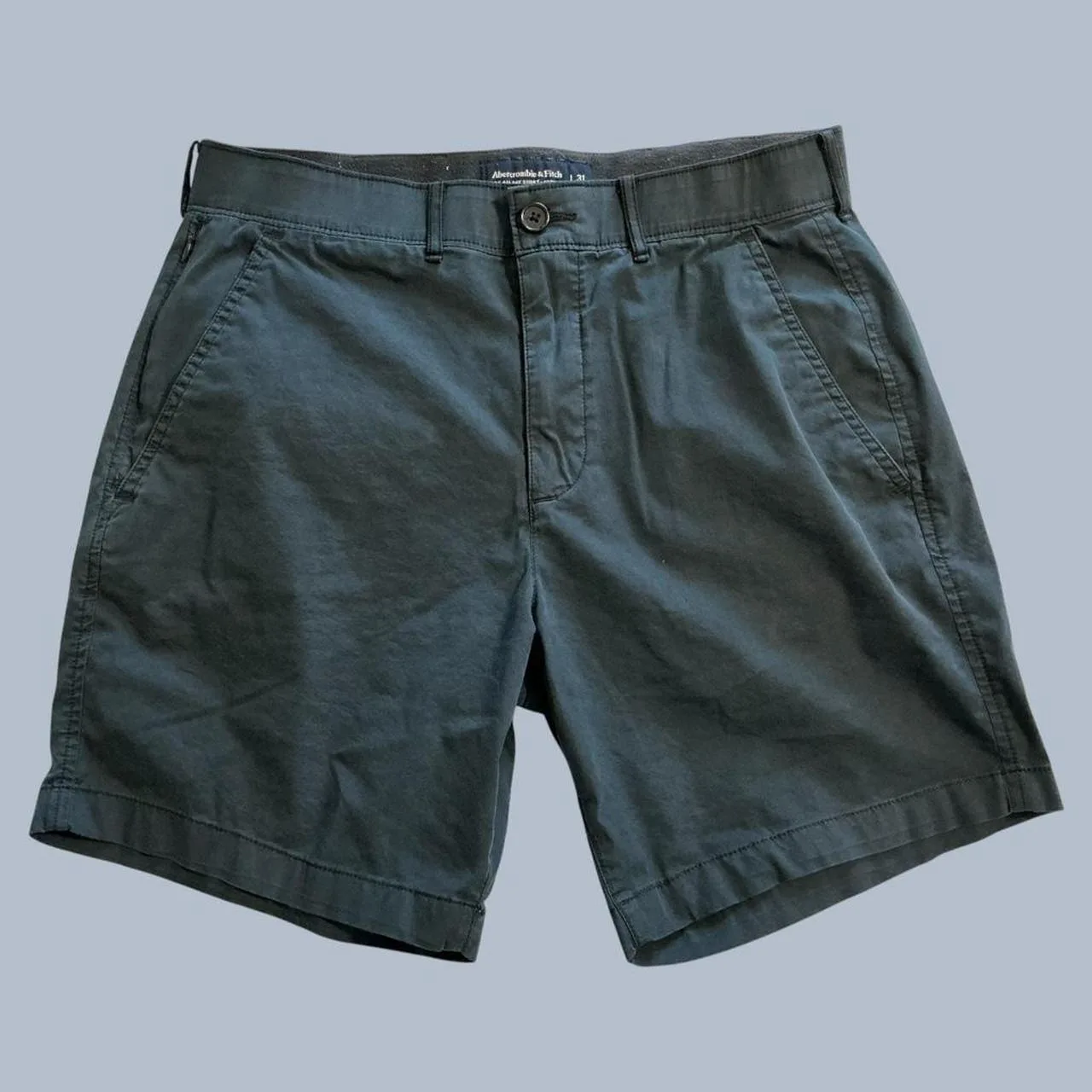 Abercrombie & Fitch Men's Green and Grey Shorts