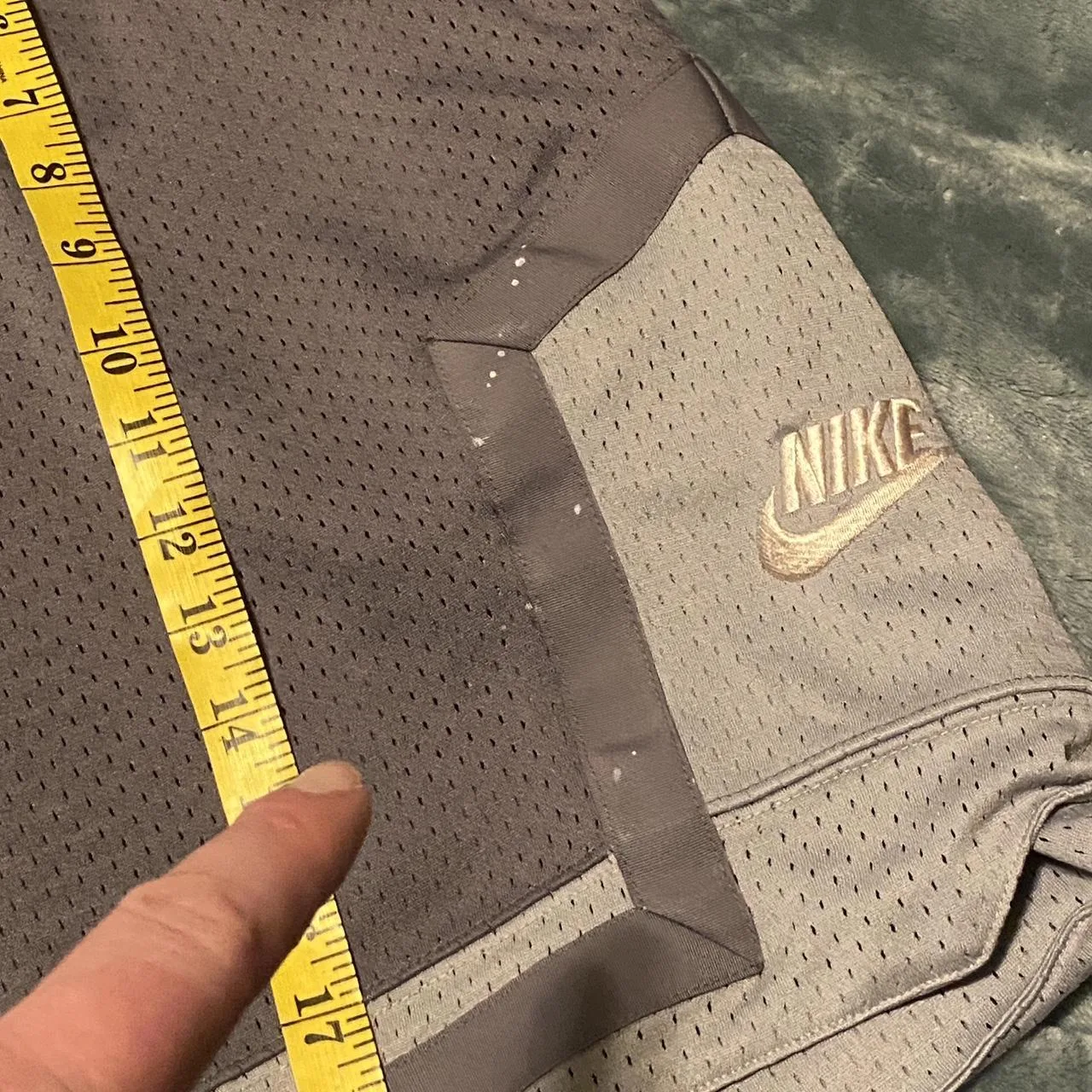 Nike Men's Grey and Purple Shorts - Image 5