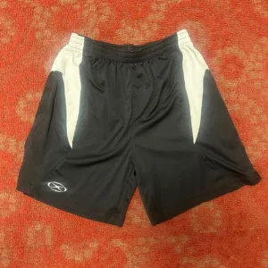 Men's Black and Grey Shorts