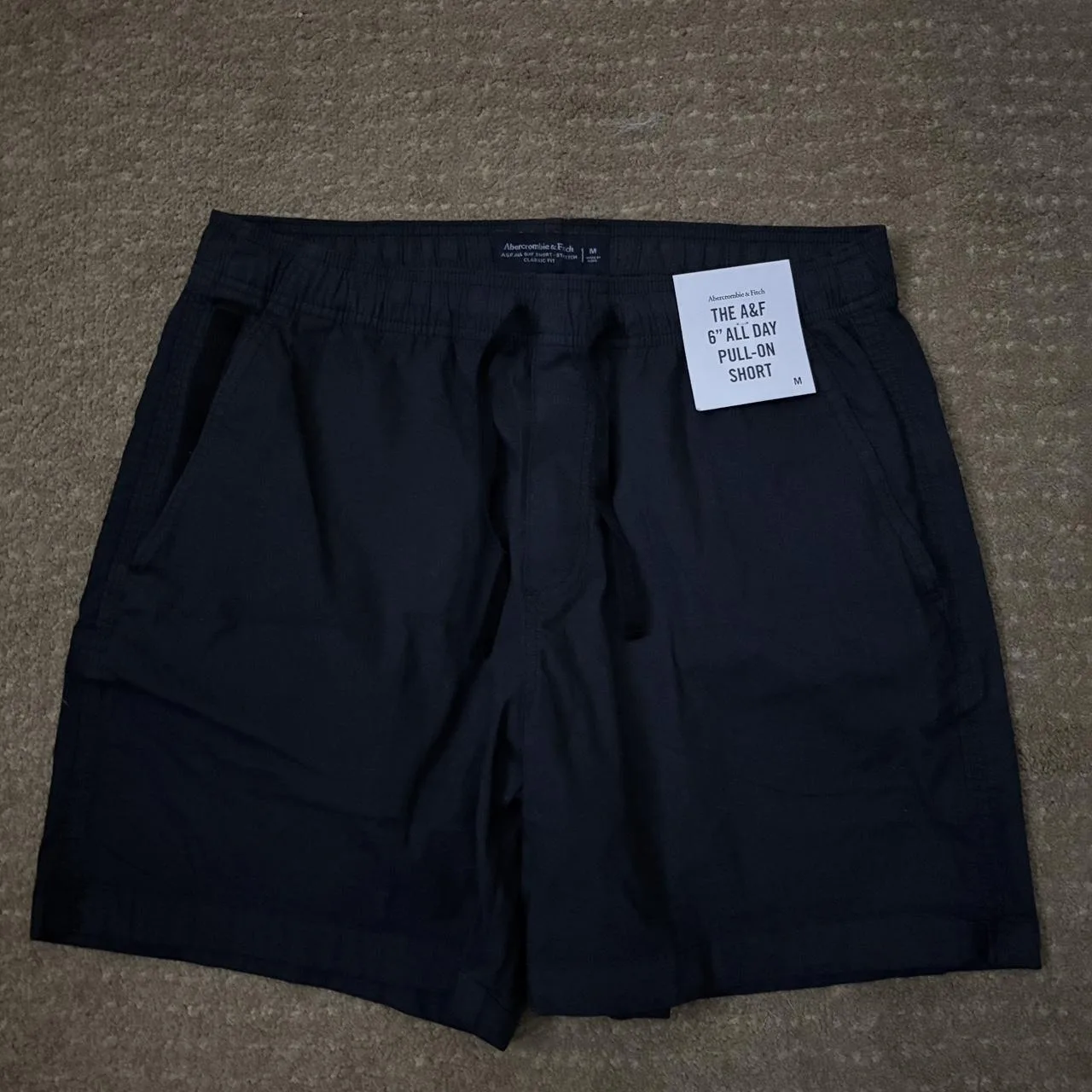 Abercrombie & Fitch Men's Black and Navy Shorts