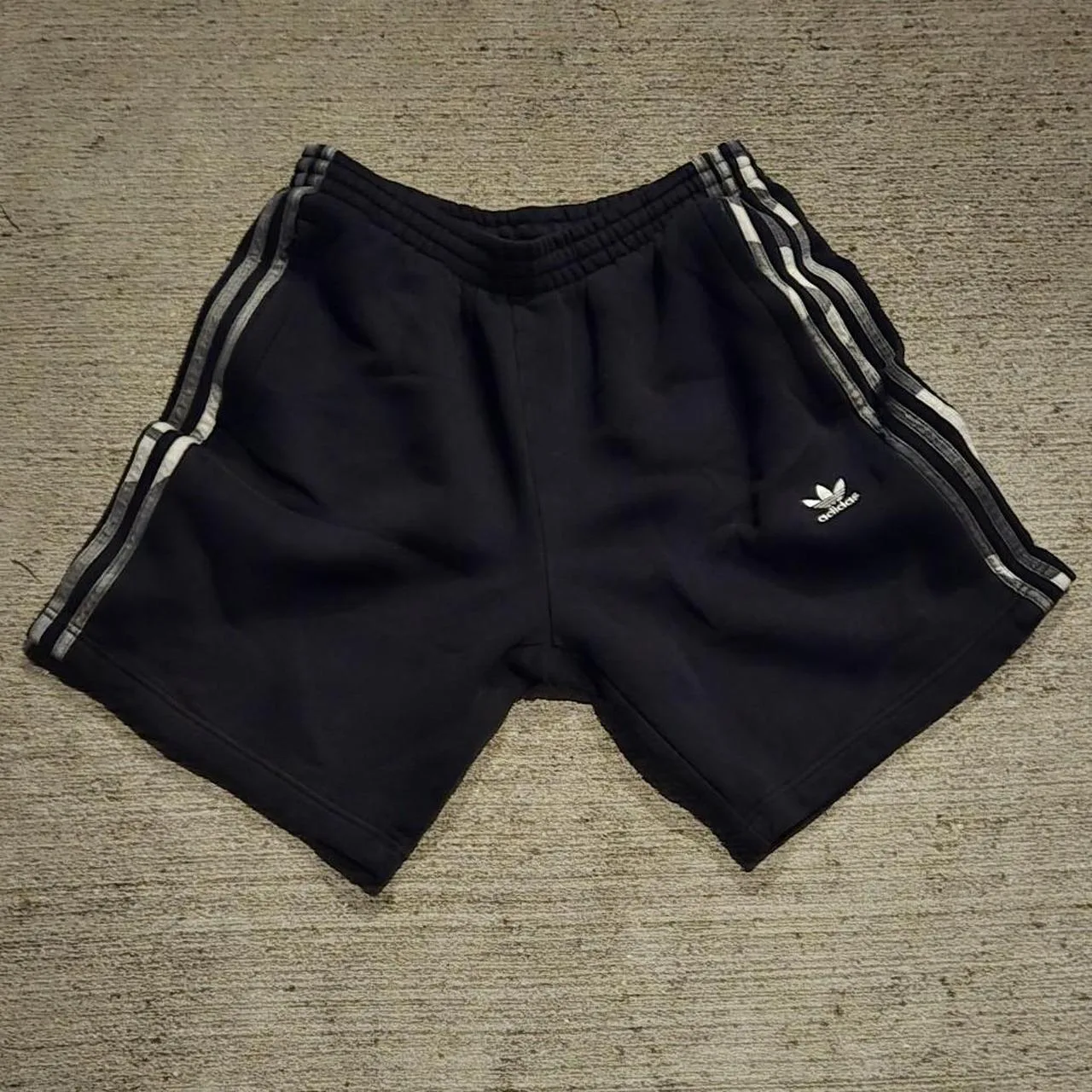Adidas Men's Black and Khaki Shorts
