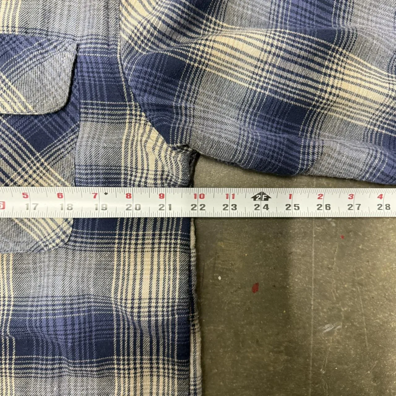 Men's Blue and Navy Shirt - Image 3