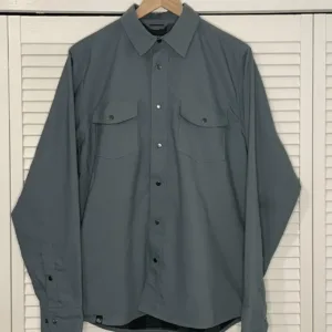Flylow Men's Blue and Grey Shirt