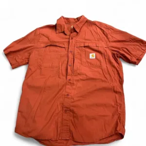 Carhartt Men's Orange and Red Shirt