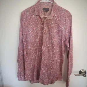 Zara Men's Pink and Red Shirt