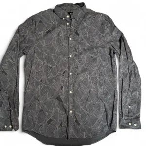 H&M Men's Navy and White Shirt