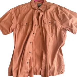 Men's Orange and Pink Shirt
