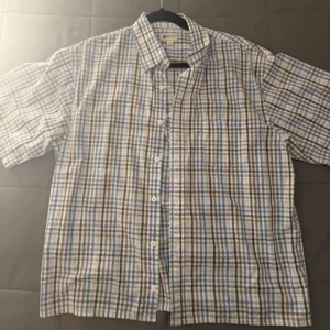 Haggar Men's Brown and Blue Shirt