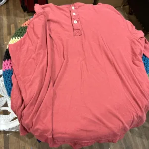 Men's Red and Pink Shirt