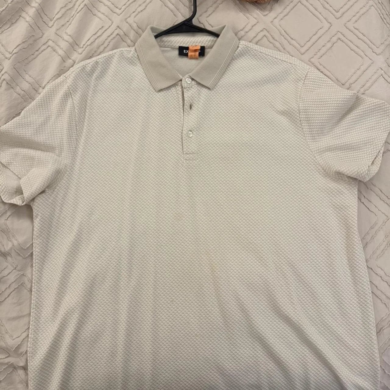 Express Men's White and Cream Shirt