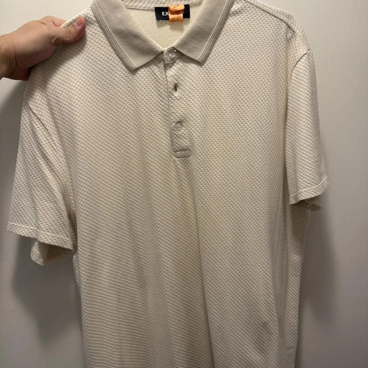 Express Men's White and Cream Shirt - Image 2
