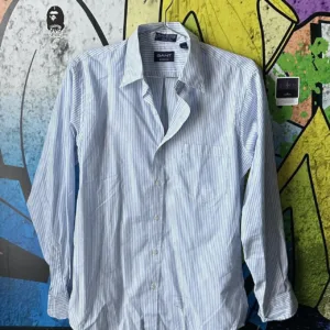 Men's Blue and White Shirt