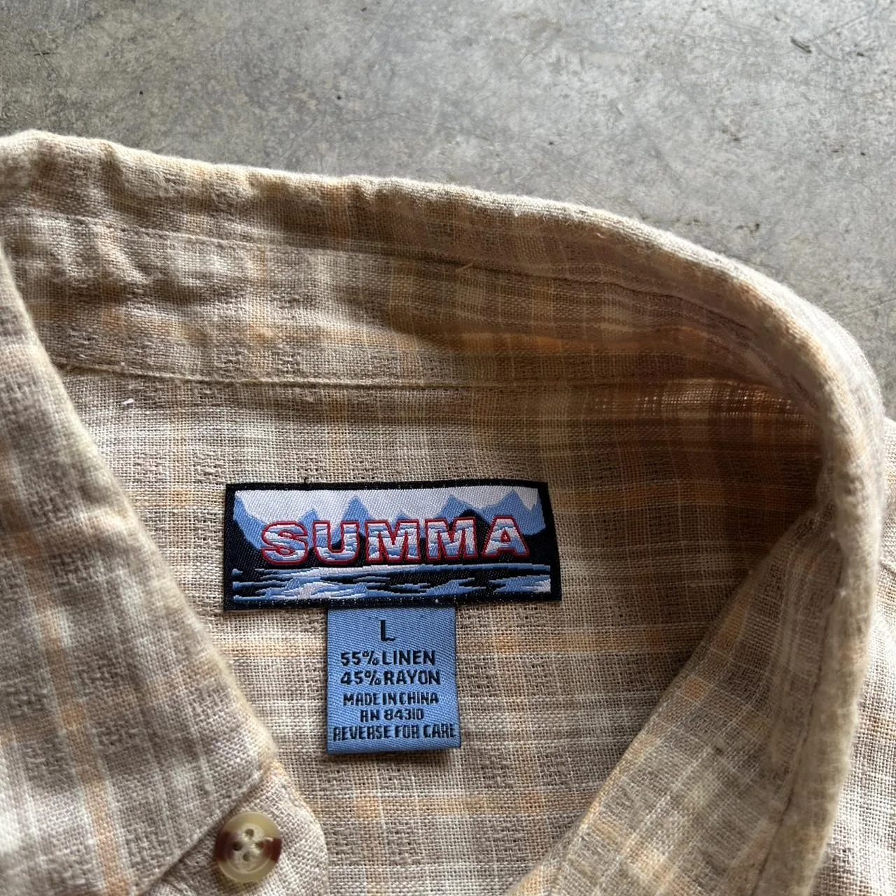 Men's Tan and Brown Shirt - Image 3