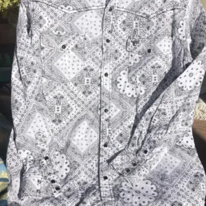 Cowboy Hardware Men's Grey and White Shirt