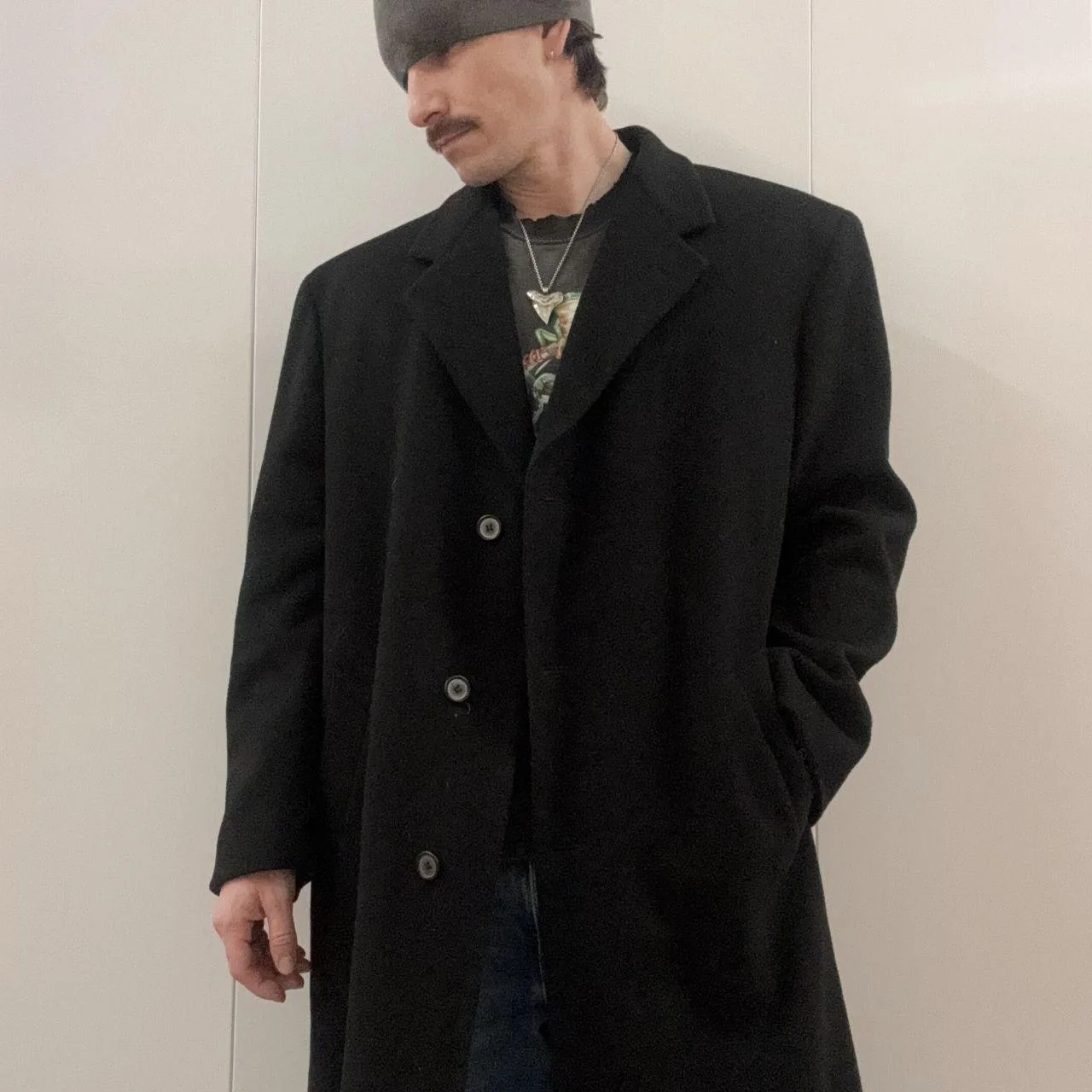 Bill Blass Men's Black Coat