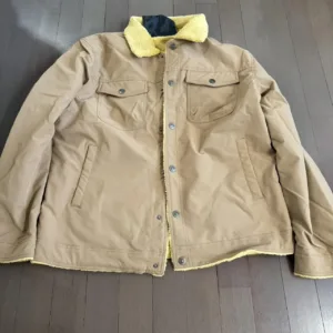 Men's Tan and Yellow Coat