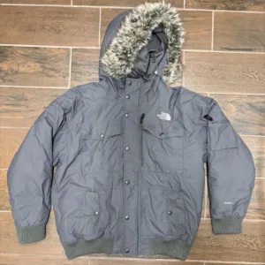The North Face Men's Grey and Black Coat