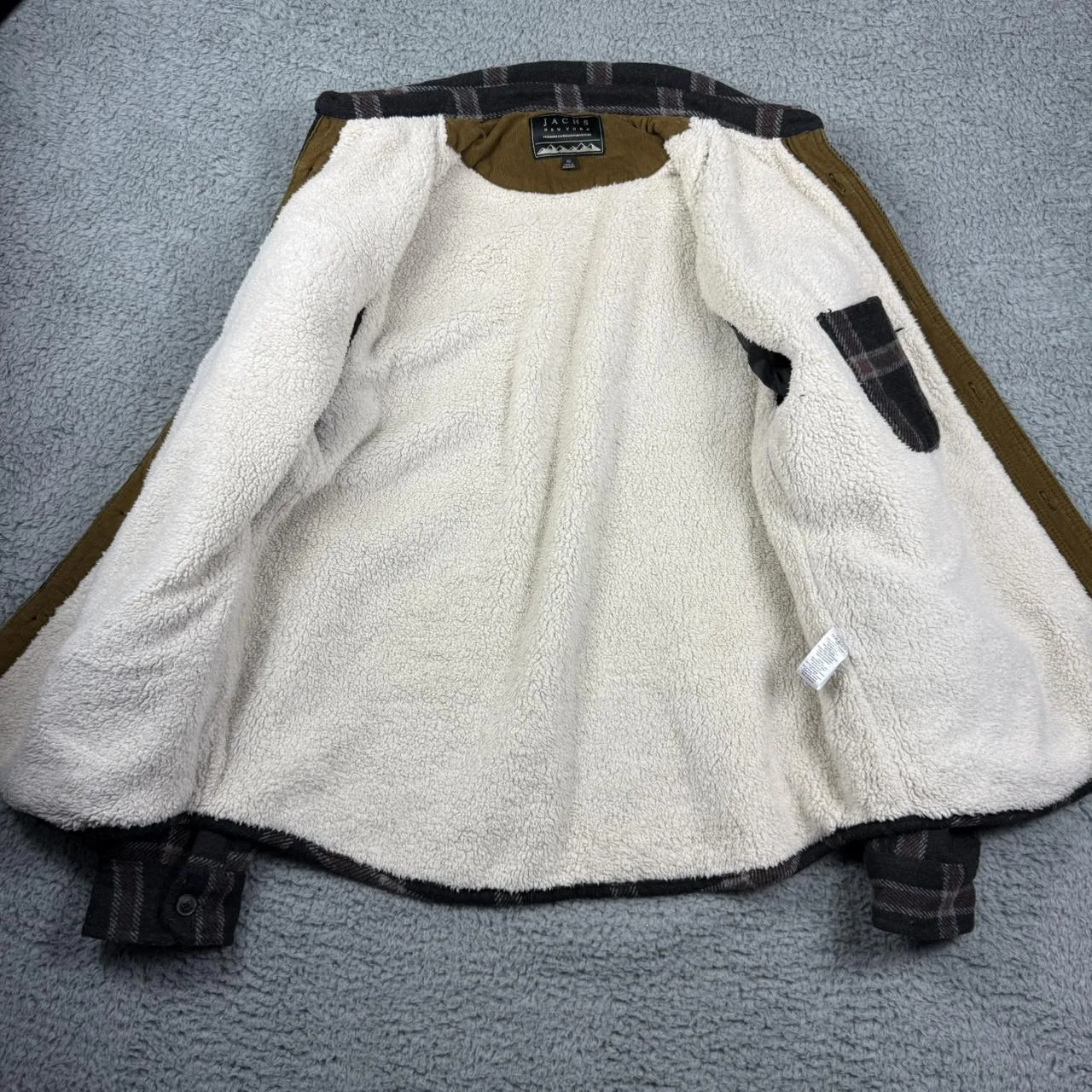 Men's Brown and Grey Coat - Image 2