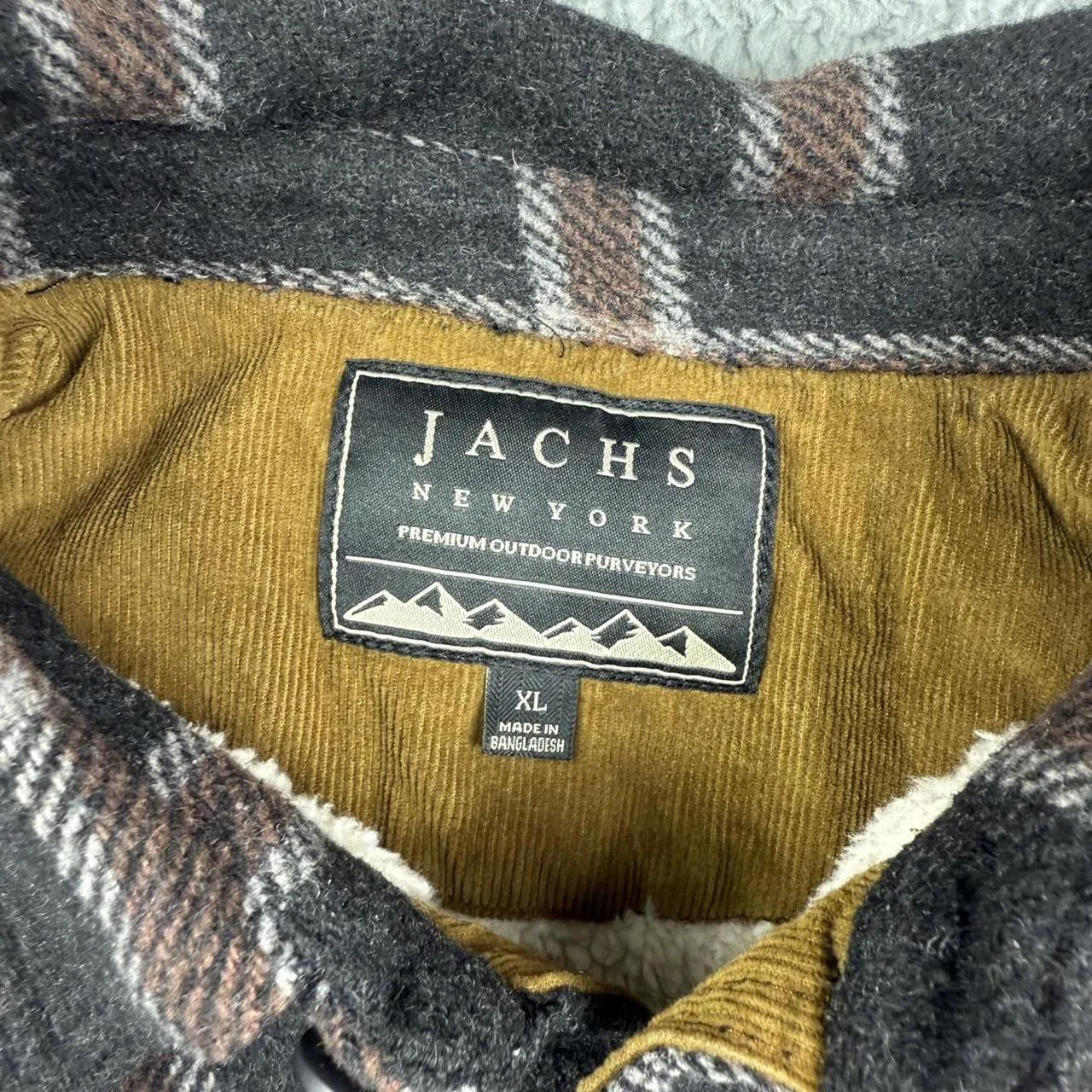 Men's Brown and Grey Coat - Image 4