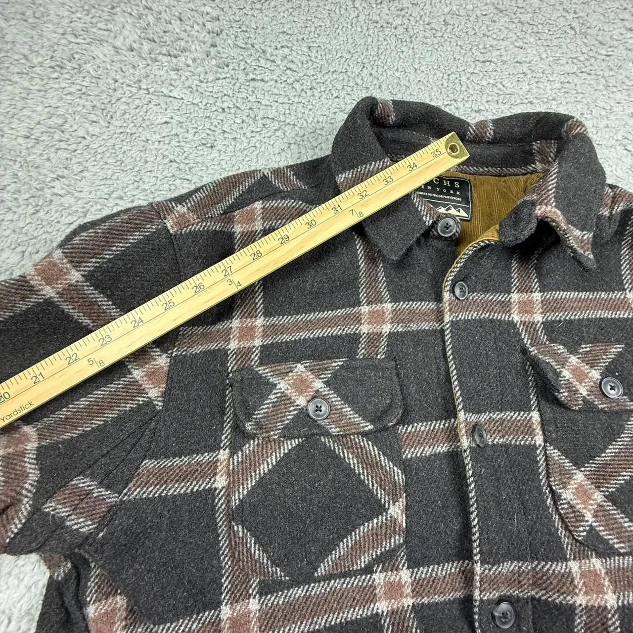 Men's Brown and Grey Coat - Image 7