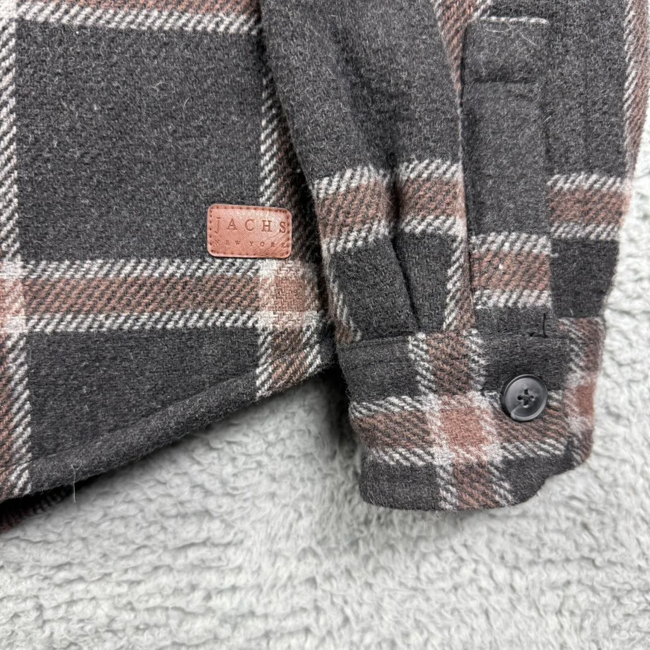 Men's Brown and Grey Coat - Image 8