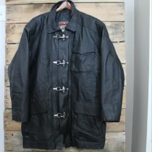 American Vintage Men's Black and Silver Coat