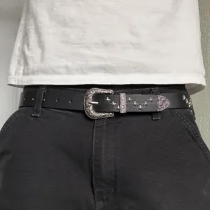 Men's Black and Grey Belt