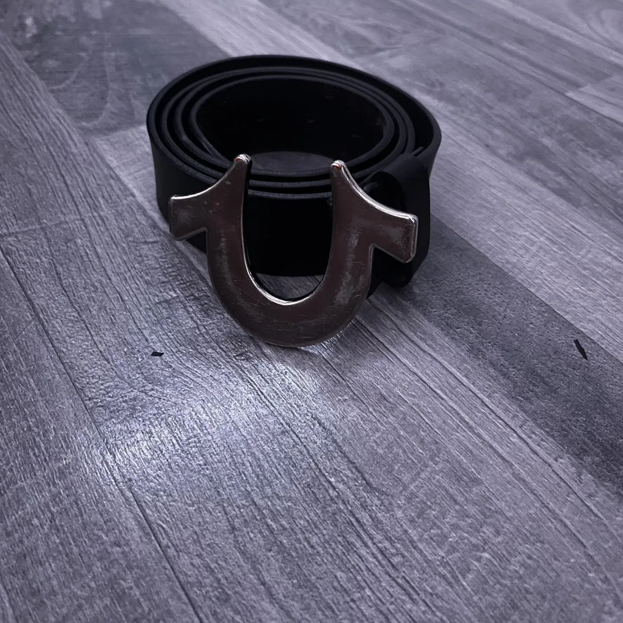 True Religion Men's Black and Brown Belt