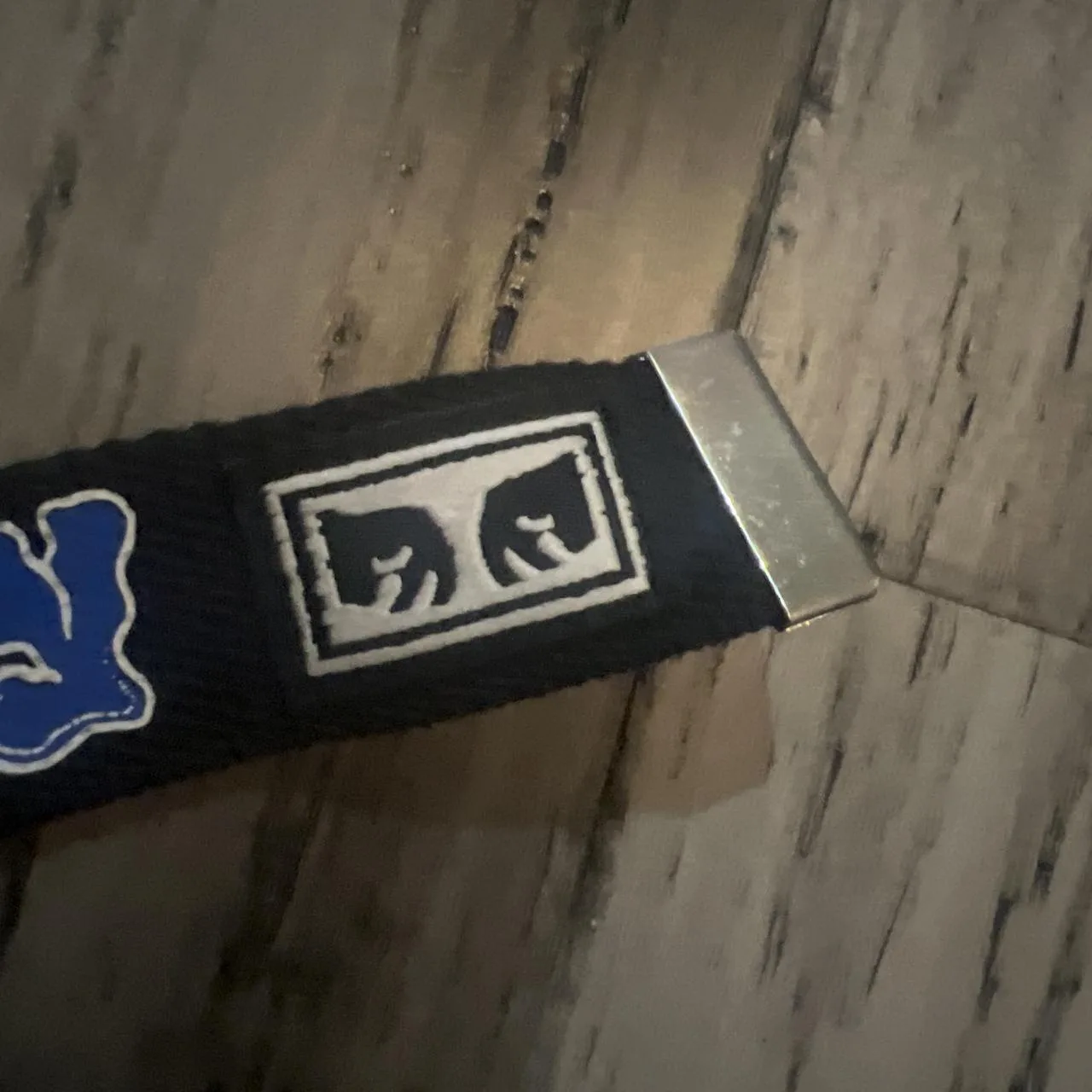 Obey Men's Black and Blue Belt - Image 2