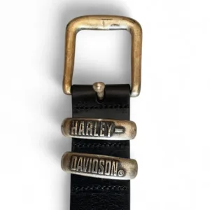 Harley Davidson Men's Black and Brown Belt