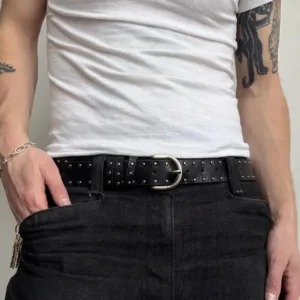 Men's Black and White Belt