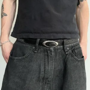 Men's Black and Navy Belt