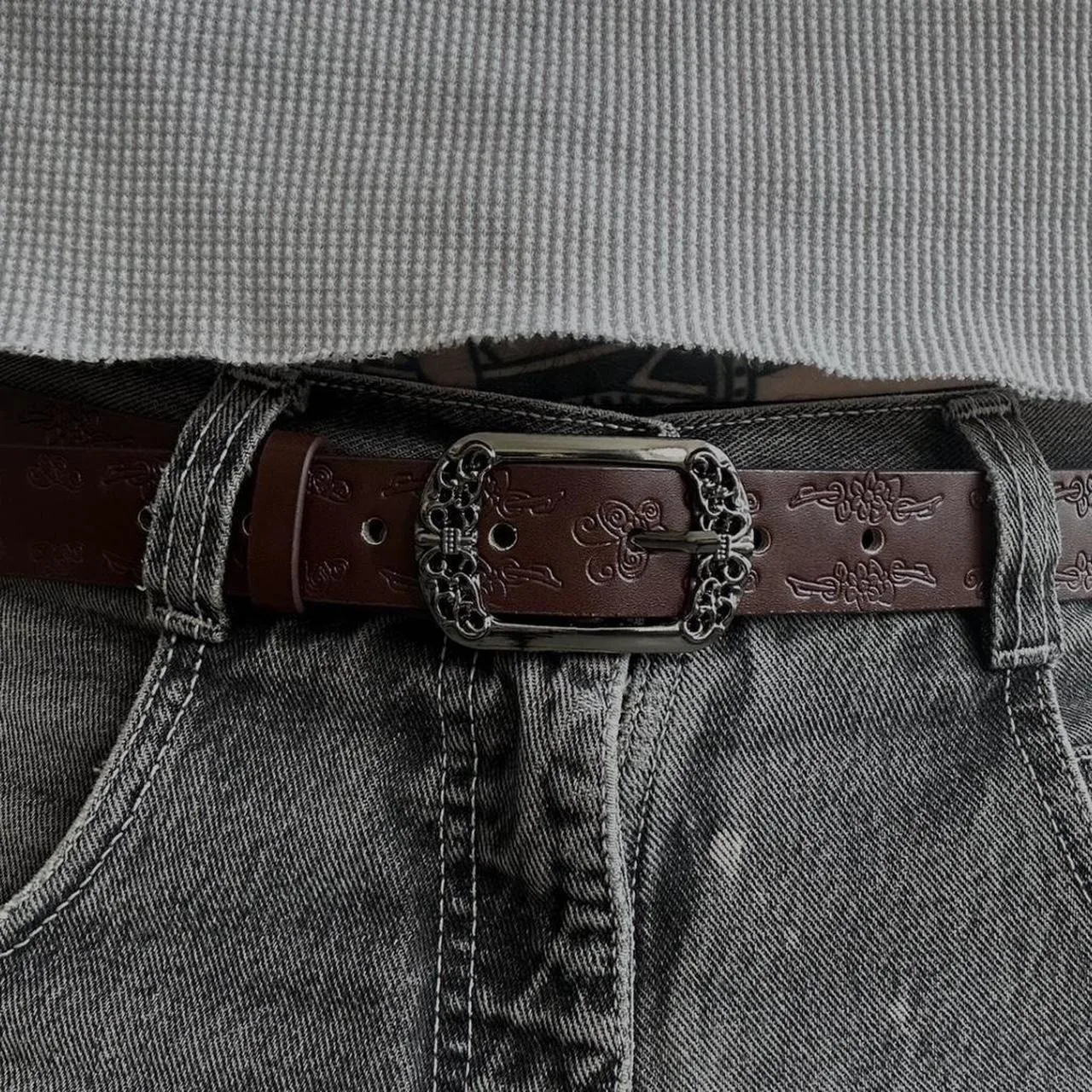 Men's Brown and Black Belt