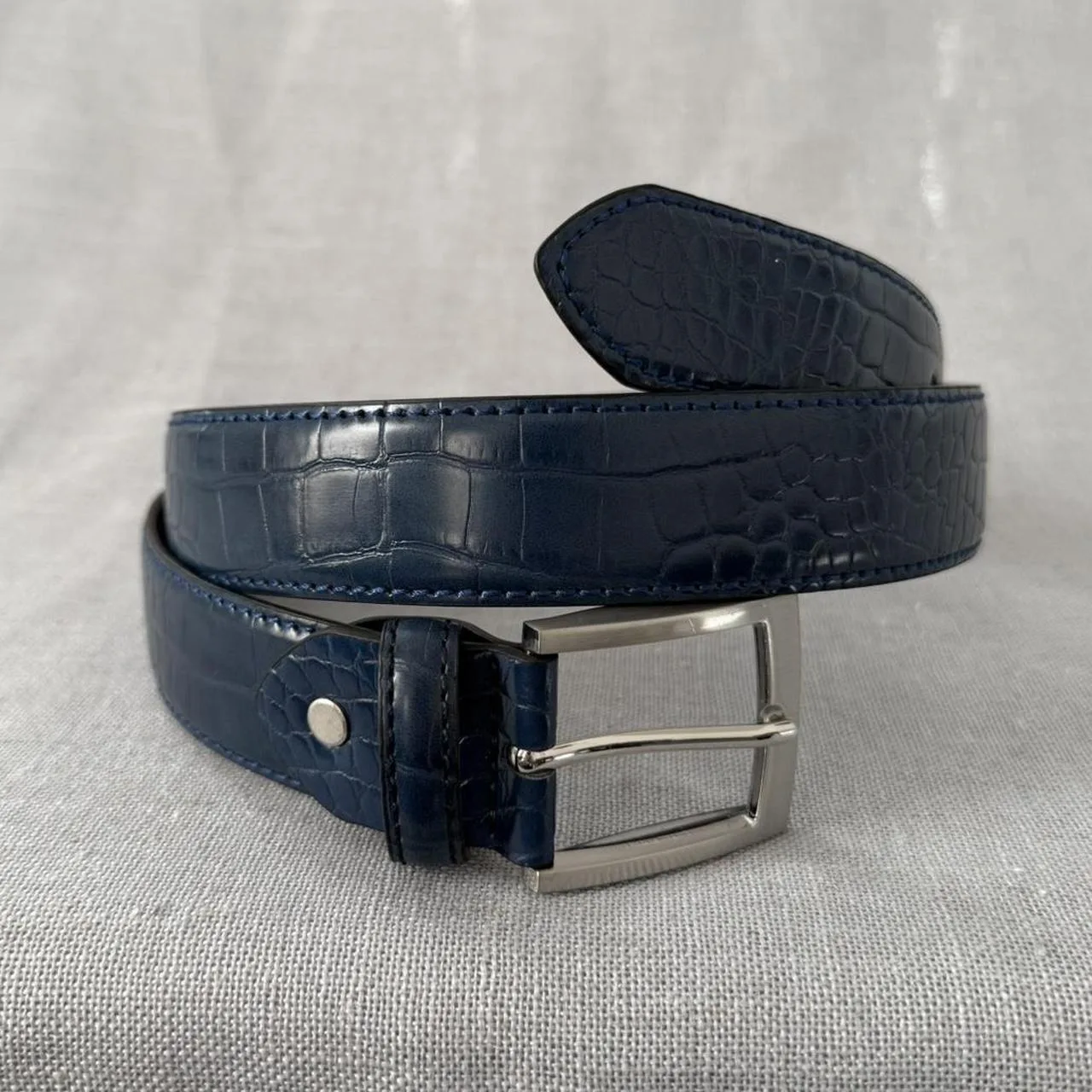 Men's Navy and Blue Belt
