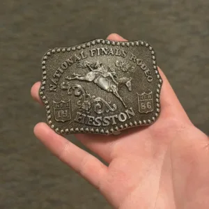 Men's Silver and Grey Belt