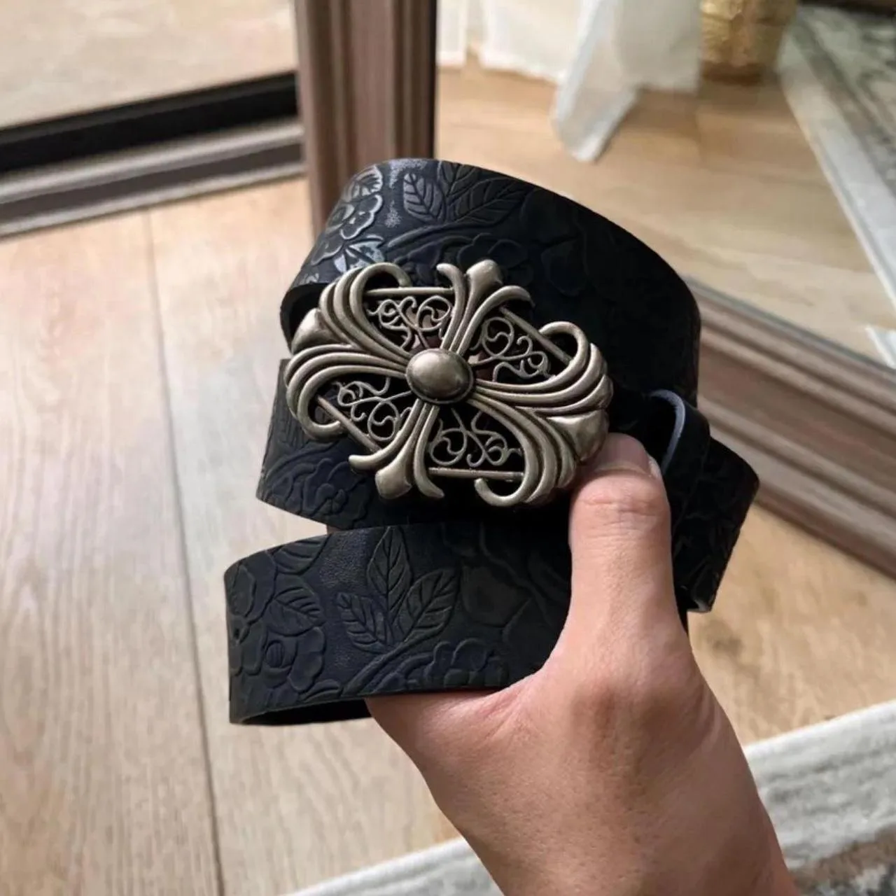 American Vintage Men's Black Belt - Image 4